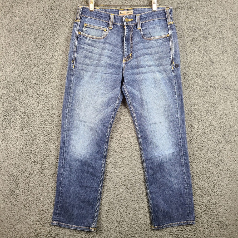 5.11 Tactical Mens Defender-Flex Straight Leg Jeans Blue 74477-649 32x30